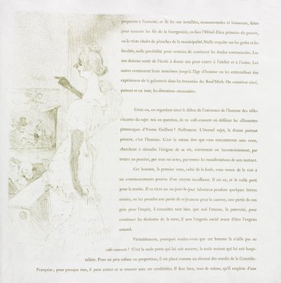 Yvette Guilbert-French-sarja: nro 6 tekijältä Henri de Toulouse Lautrec
