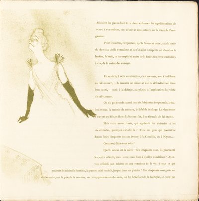 Yvette Guilbert tekijältä Henri de Toulouse Lautrec