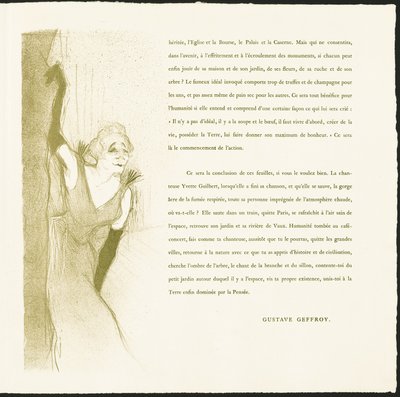 Yvette Guilbert tekijältä Henri de Toulouse Lautrec
