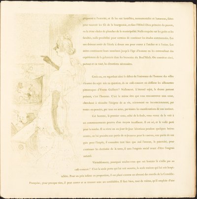 Yvette Guilbert, 1894. tekijältä Henri de Toulouse Lautrec
