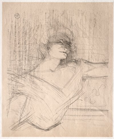 Yvette Guilbert: Liimassa, 1898. tekijältä Henri de Toulouse Lautrec