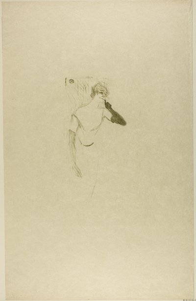Yvette Guilbert Colombinessa Pierrotissa tekijältä Henri de Toulouse Lautrec