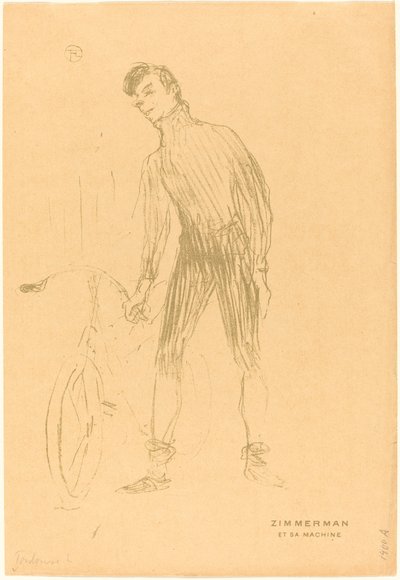 Zimmerman ja kone (Zimmerman ja hänen koneensa) tekijältä Henri de Toulouse Lautrec