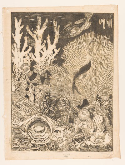 Korallipohjassa (alkuperäinen nimi esineessä) tekijältä Henri van der Stok (signed by artist)
