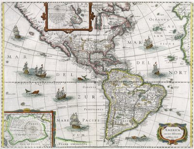 Amerikan kartta, 1631 tekijältä Henricus Hondius II