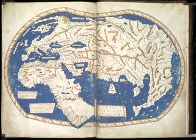 Maailman kartta, c. 1490 tekijältä Henricus Martellus Germanus