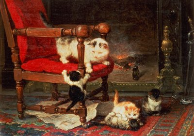 Tulen lämmöllä leikkiminen (öljy kankaalle) tekijältä Henriëtte Ronner Knip