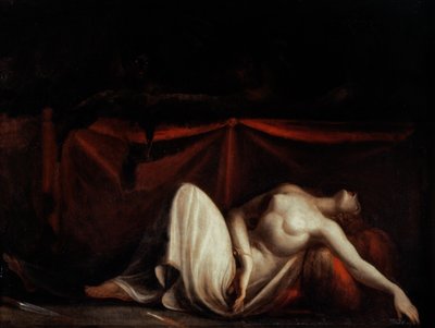 Salamurhattu nainen ja raivohullut (öljy kankaalle) tekijältä Henry (1741-1825) Fuseli