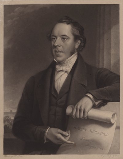 William Knibb, englantilainen baptistilähetyssaarnaaja Jamaikalla ja luopioaktivisti (kaiverrus). tekijältä Henry (after) Room