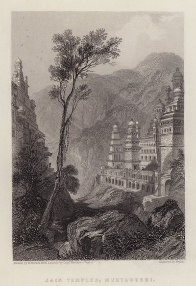 Jain-temppelit, Muktagerri (väri litho) tekijältä Henry (after) Warren