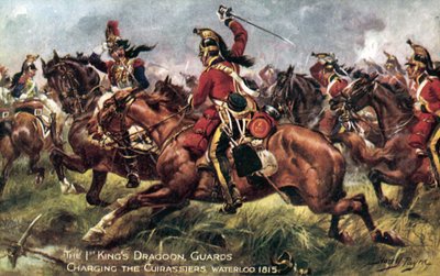 1. (Kings) Dragoon Guards, Waterloon taistelu, 18. kesäkuuta 1815 tekijältä Henry A. Payne
