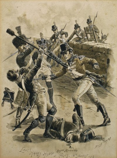 Luutnantti Harry Hunt Royal Marines Cassisissa 18. elokuuta 1813 tekijältä Henry A. Payne