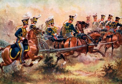 "Royal Horse Artillery, c1832", c1920. tekijältä Henry A Payne