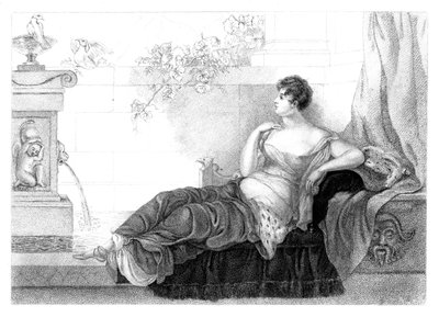 Mary Robinson 1757-1800, englantilainen runoilija ja kirjailija, 1830. tekijältä Henry Adlard