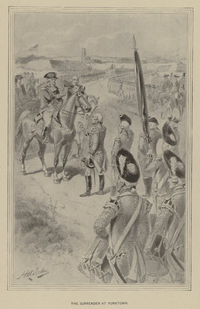 Antautuminen Yorktownissa (litho) tekijältä Henry Alexander (after) Ogden