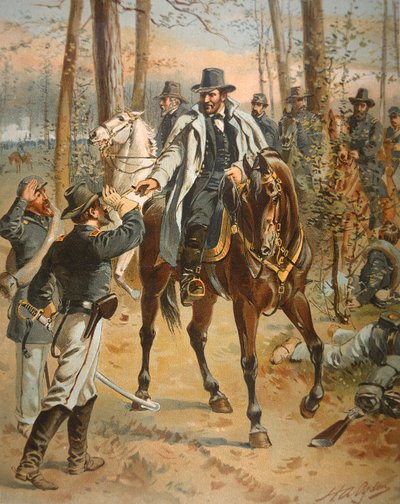 General Grant in the Wilderness Campaign, 5. toukokuuta 1864 (värilitho) tekijältä Henry Alexander Ogden