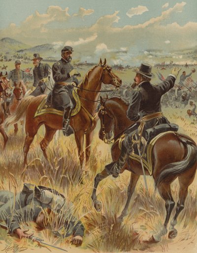 Kenraali Meade Gettysburgin taistelussa, Pennsylvania, Amerikan sisällissota, 2. heinäkuuta 1863 tekijältä Henry Alexander Ogden