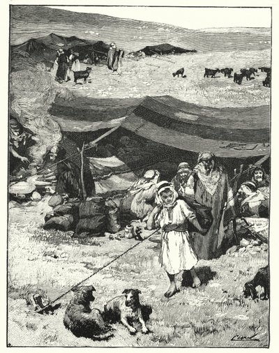 Beduiinileiri (litho) tekijältä Henry Andrew Harper