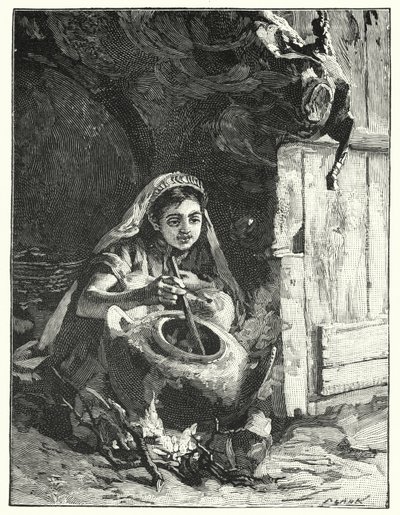 Kuohuva ruukku tai chaldron (litho) tekijältä Henry Andrew Harper