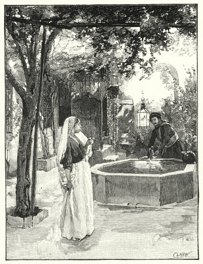 Talon piha Damaskoksessa (litho) tekijältä Henry Andrew Harper