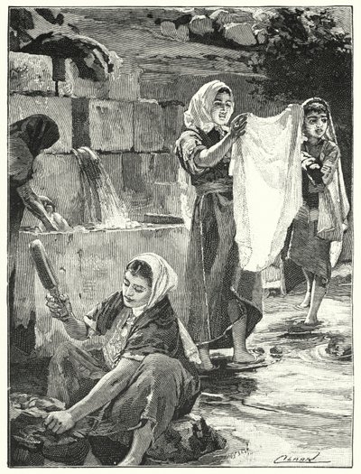 Suihkulähde Liftassa Samariassa (litho) tekijältä Henry Andrew Harper