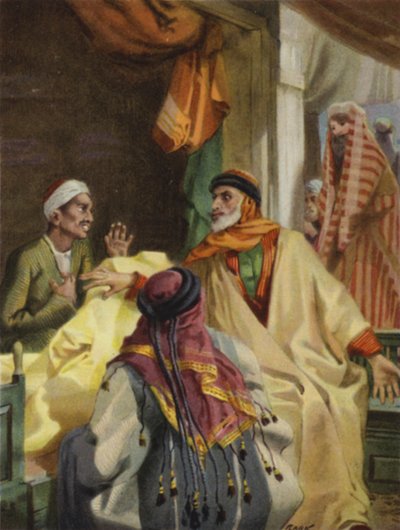 Damaskoksen basaarissa (väri litho) tekijältä Henry Andrew Harper