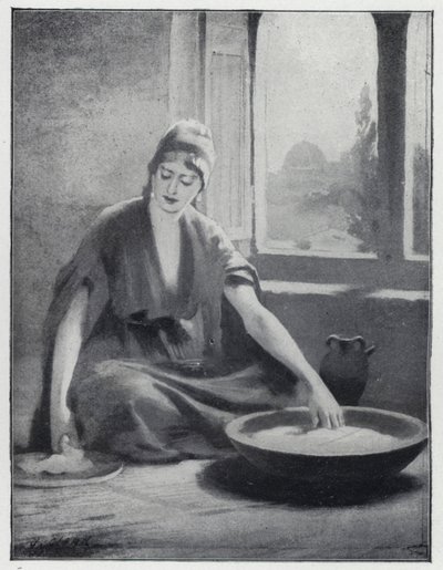 Hapatuksen laittaminen jauhoon (litho) tekijältä Henry Andrew Harper