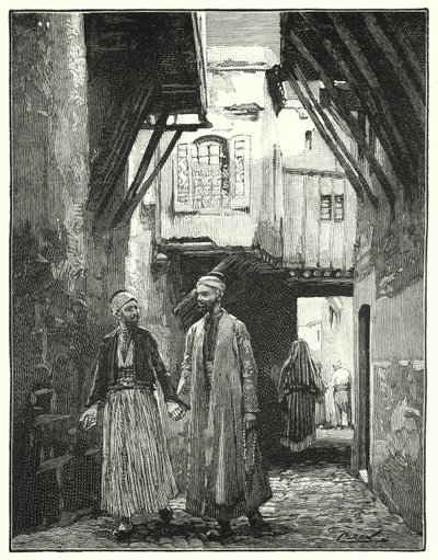 Katu Damaskuksessa (litho) tekijältä Henry Andrew Harper