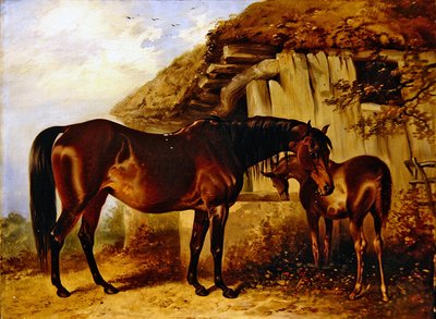 Tamma ja varsa (öljy laudalle) tekijältä Henry Barraud