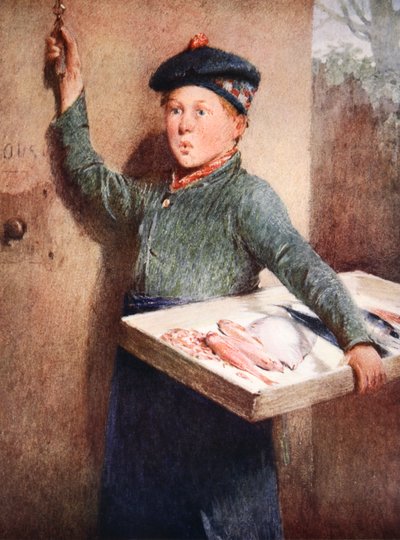 Kalakauppiaan kutsu (akvarelli paperille) tekijältä Henry Benjamin Roberts
