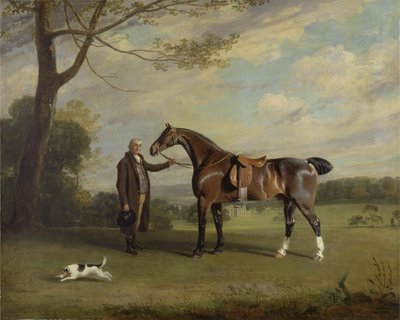 Earl of Shrewsburyn sulhanen pitelee metsästäjää, n. 1800 (öljy kankaalle) tekijältä Henry Bernard Chalon