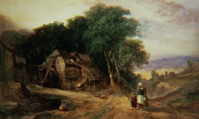 Dartmoorin rajoilla, n. 1840 (akvarelli paperille) tekijältä Henry Bright