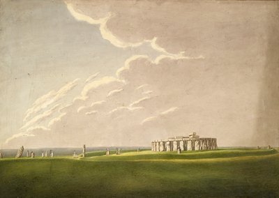 Stonehengen suuri antediluvian temppeli: alkuperäisessä tilassaan pohjoisesta, 1824-1839 tekijältä Henry Browne