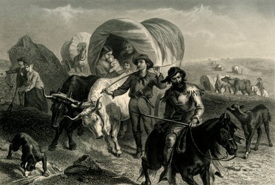 "Emigrants Crossing the Plains", c1869, 1874. tekijältä Henry Bryan Hall Jr.