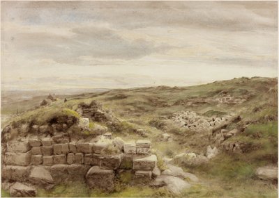 Talotalot, n. 1848 (kynä ja akvarelli paperille) tekijältä Henry Burdon Richardson