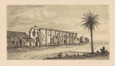 Mission San Gabriel Arcangel, 1883. tekijältä Henry Chapman Ford