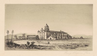 Mission San Luis Rey de Francia, 1883. tekijältä Henry Chapman Ford