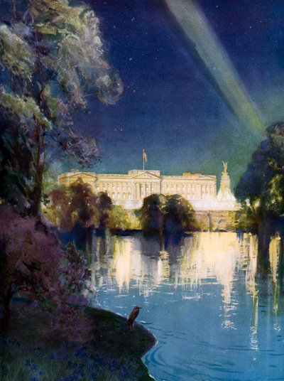 Buckinghamin palatsi kuningas Yrjö VI:n kruunajaisten juhlallisuuksissa vuonna 1937 tekijältä Henry Charles Brewer