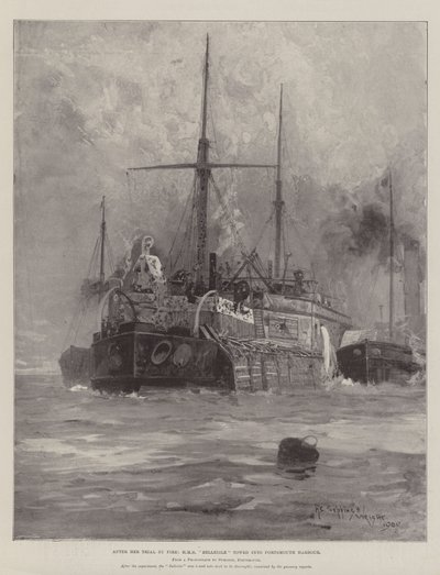 Tulioikeudenkäynnin jälkeen HMS Belleisle hinattiin Portsmouthin satamaan tekijältä Henry Charles Seppings Wright