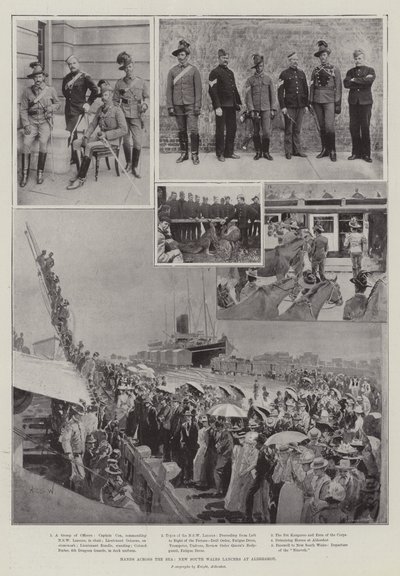 Kädet meren yli, Uuden Etelä-Walesin lanssirykmentin sotilaat Aldershotissa tekijältä Henry Charles Seppings Wright