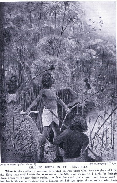 Lintujen tappaminen suoilla, n. 1920 tekijältä Henry Charles Seppings Wright