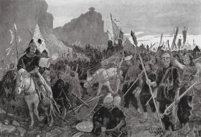 Sotilaat, joilla on "puruja" suussaan (litografia) tekijältä Henry Charles Seppings Wright