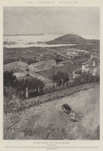 Kiinan kysymys, sopimus Port Chefoo, Näkymä kaupunkiin ja satamaan tekijältä Henry Charles Seppings Wright