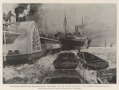 Pleasure-Steamer Koh-i-Noorin ja Collier Huguenotin törmäys St Clement