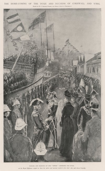 Cornwallin ja Yorkin herttuan ja herttuattaren kotiintulo tekijältä Henry Charles Seppings Wright