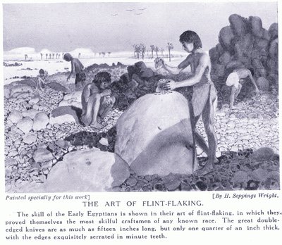 Piikiven valmistuksen taito, n.1920 tekijältä Henry Charles Seppings Wright
