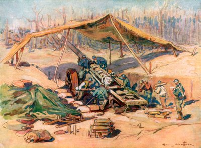 Ranskan tykistöasema, Ranska, 1918, 1926. tekijältä Henry Cheffer