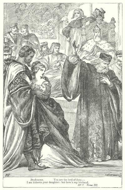 Othello (kaiverrus) tekijältä Henry Courtney (after) Selous