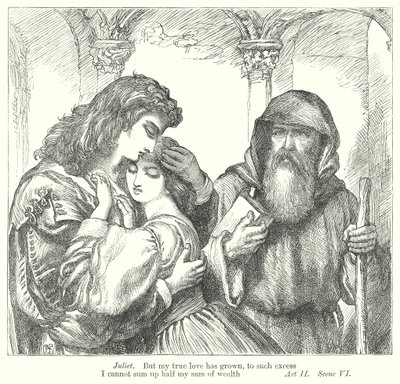 Romeo ja Julia (kaiverrus) tekijältä Henry Courtney (after) Selous