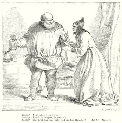The Merry Wives of Windsor (kaiverrus) tekijältä Henry Courtney (after) Selous
